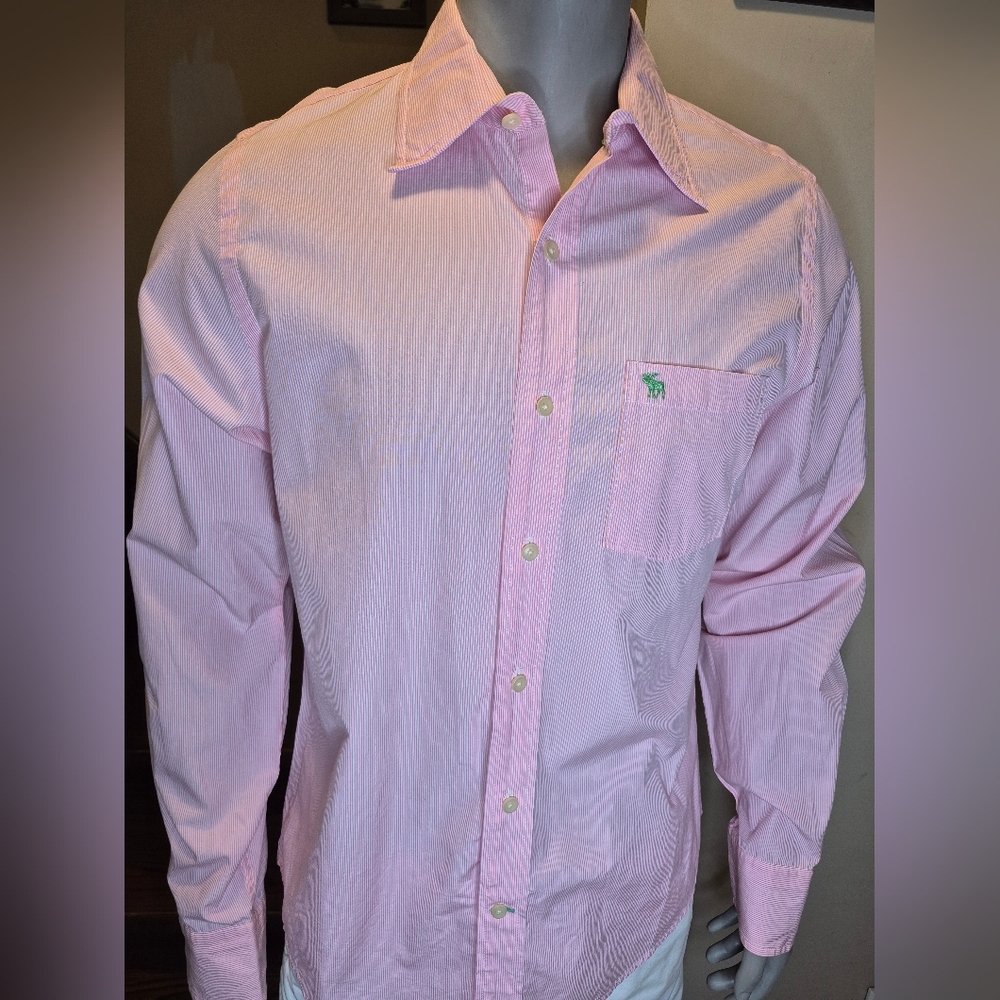 Abercrombie & Fitch Pink Dress Button Down Shirt - Picture 7 of 15